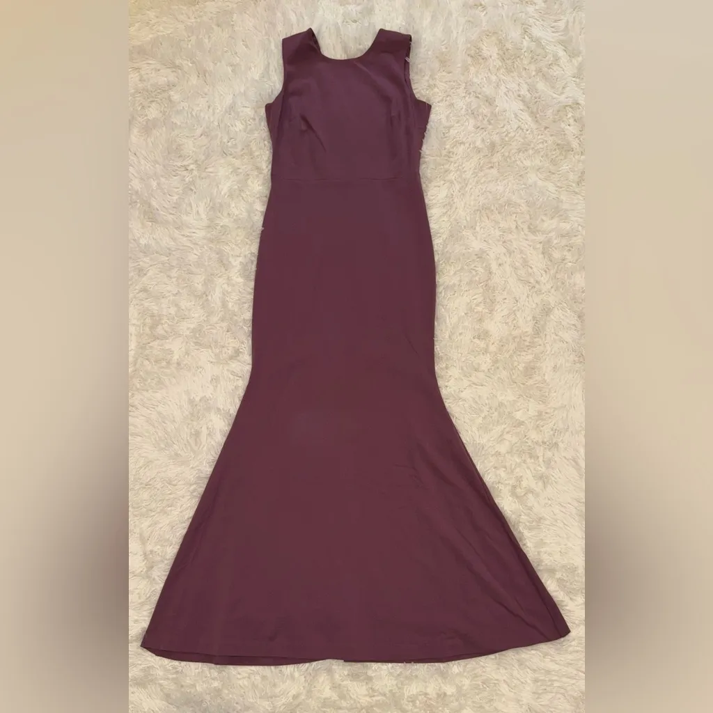 NEW Dress The Population Leighton Crepe Mermaid Purple Orchid Dress sz L - Image 4