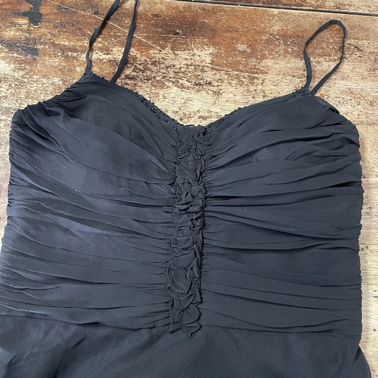 Cache  Black Silk Slip Dress Size 4 - Image 7