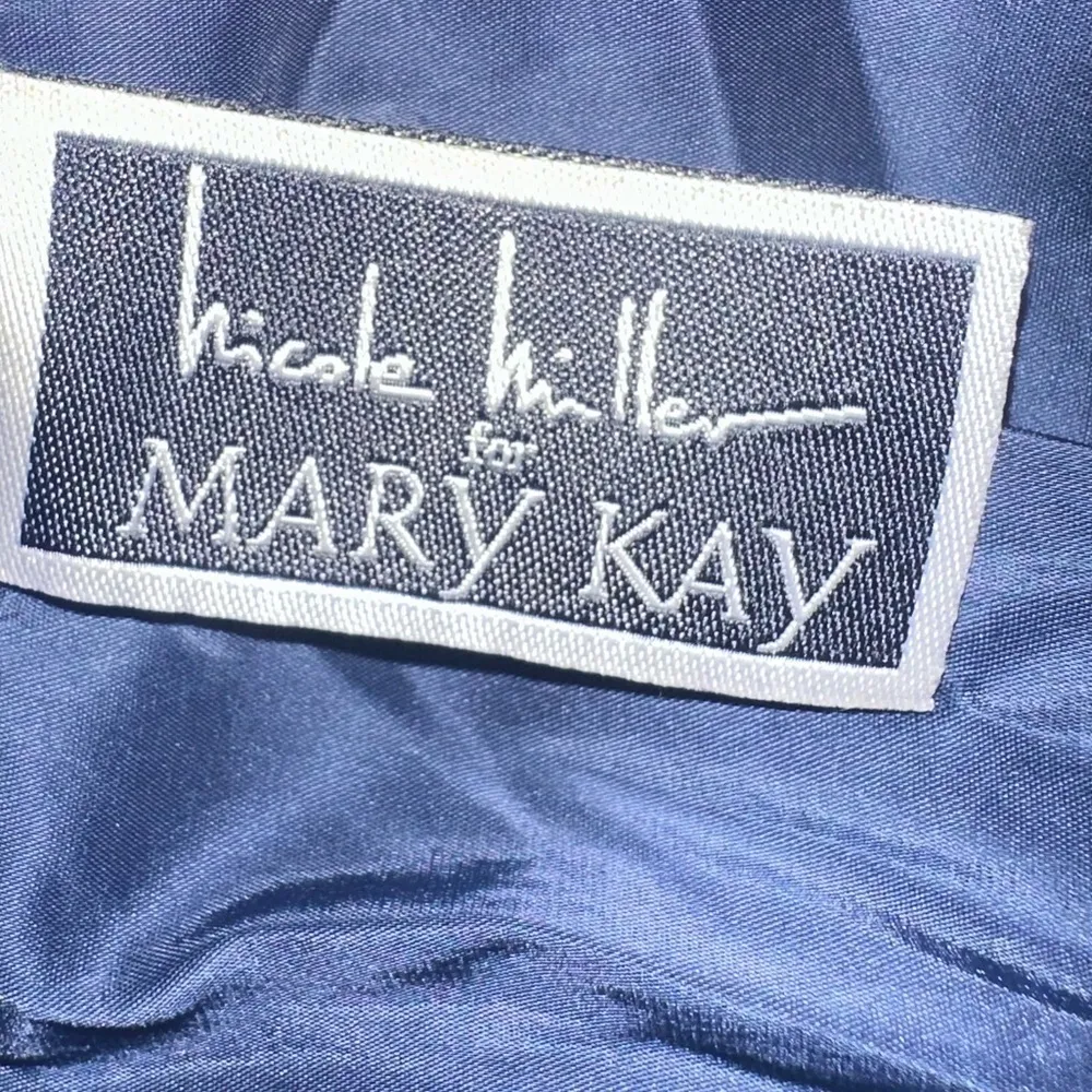 EUC Tapestry tweed  Jacket Nicole Miller For Mary Kay Blazer Blue Lined Sz 10R - Image 10