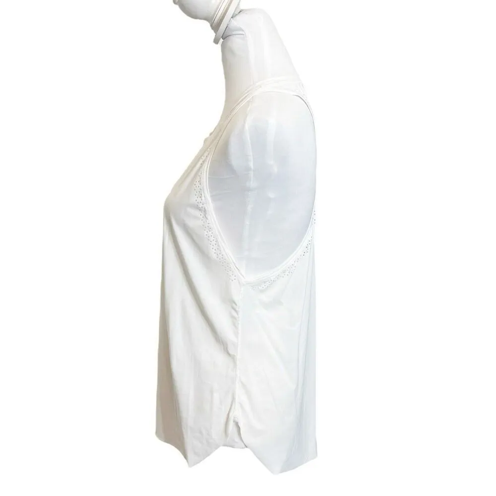 Lululemon Athletica Work Out To Water Tank Top Racerback White Women Size 4-6 - Image 4