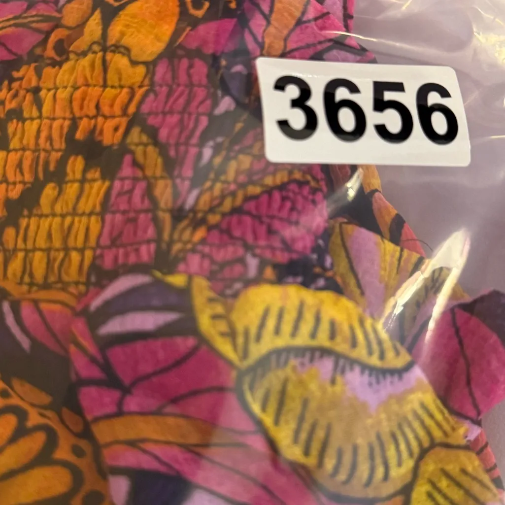 Anthropologie Alexandra Farmer Puff Sleeve Floral Butterfly Blouse - Image 6