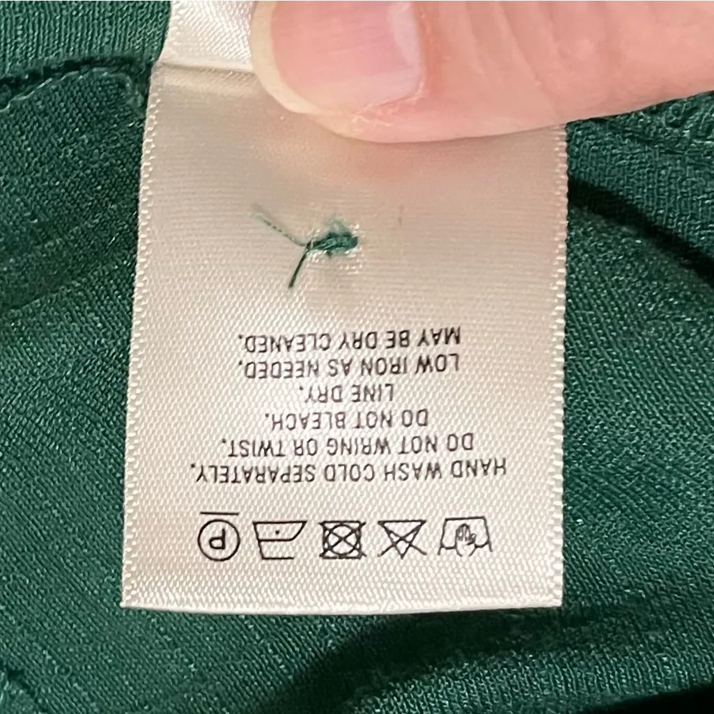 Maeve Emerald Green Sleeveless Blouse Size M - Image 9