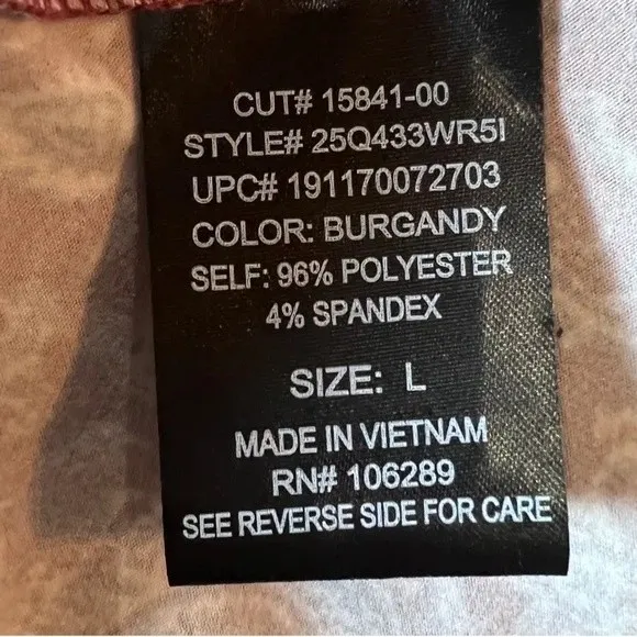 Rust medallion print keyhole dress size large - Image 7