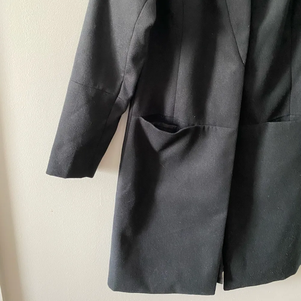 H by Halston 22.  Black Long Coat - Image 2