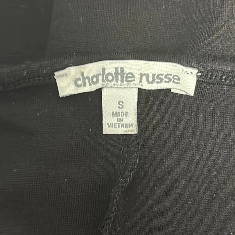 Luxe Comfort Mesh High Neck Cross Back Mini Black Dress Sz Small - Image 9