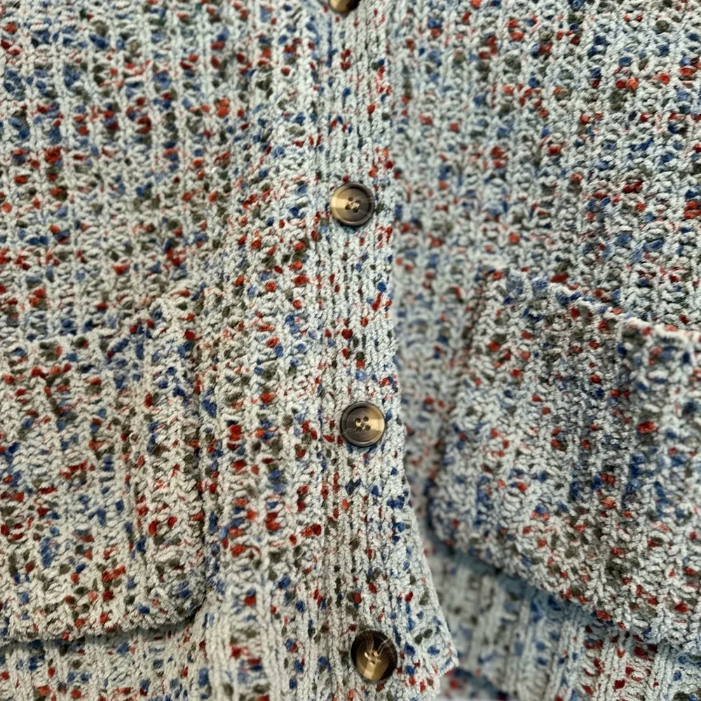 NWOT Women’s Sz:S Blue/ Gray Speckled Super Soft Button Cardigan. Double Pockets - Image 11