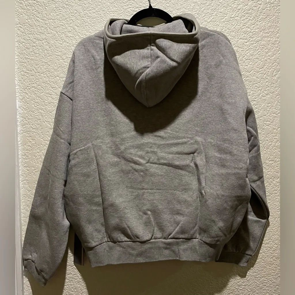 Essentials NWT Hoodie Sweatshirt Dark Heather Oat Fear If God Size XS Gray - Image 3