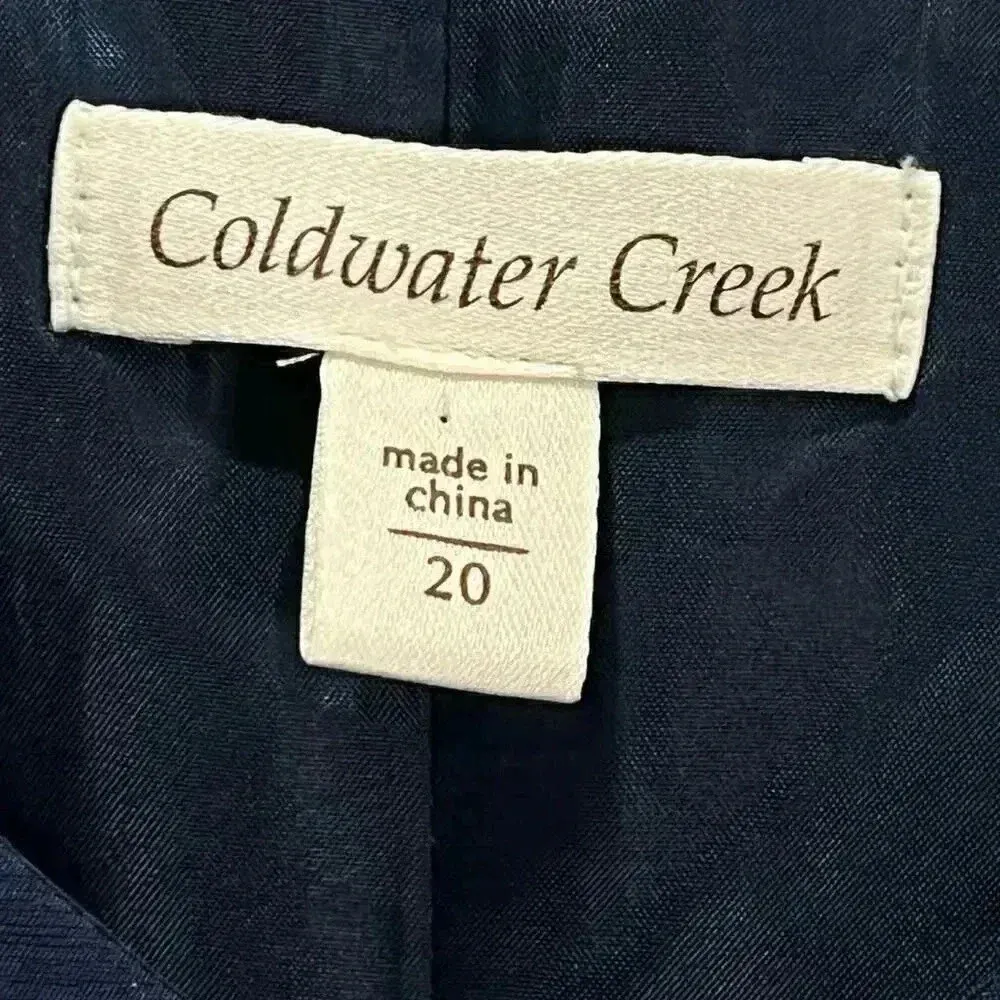 Coldwater Creek Women's Sleeveless Navy V-Neck Dress‎ Size 20 - Image 6