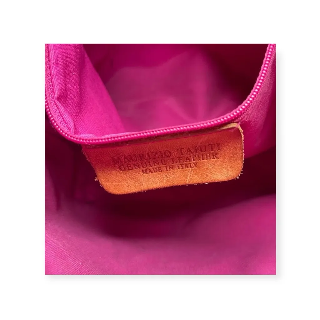 Vintage: Maurizio Taiuti 𖦹 Top Handle Mini Bag Handbag 𖦹 Pink Leather 𖦹 Italy 𖦹 - Image 10