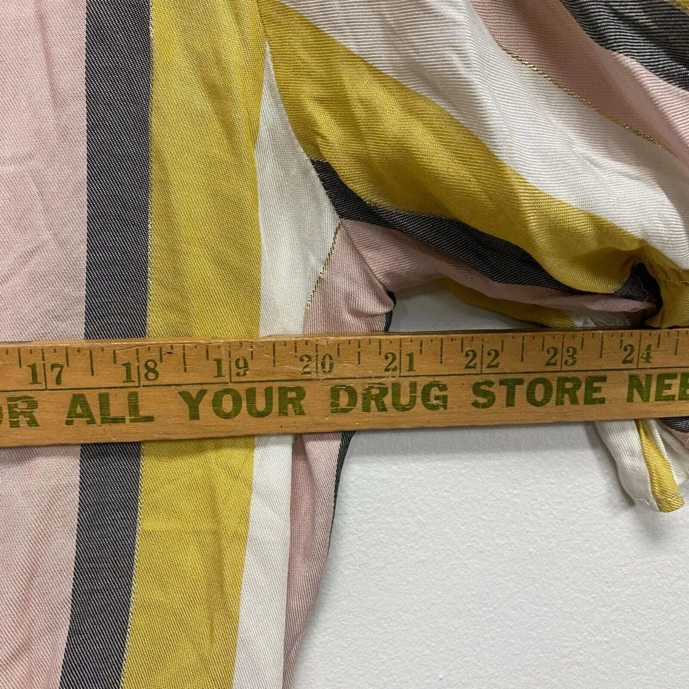 Eci womens v neck multi striped tops blouse size Large new with tag NWT - Image 7