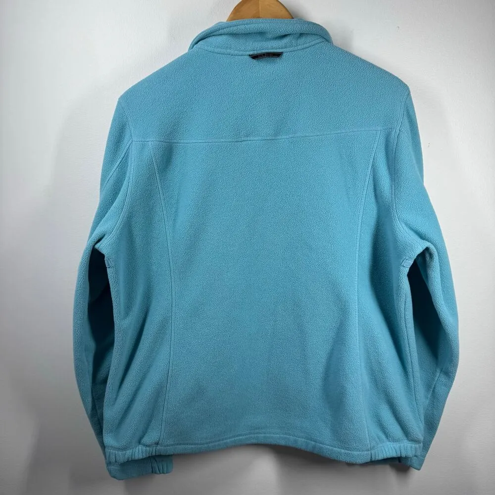 L.L.Bean Jacket Women L Blue Fleece Long Sleeve Spring Outdoor Pocket Full Zip - Image 2