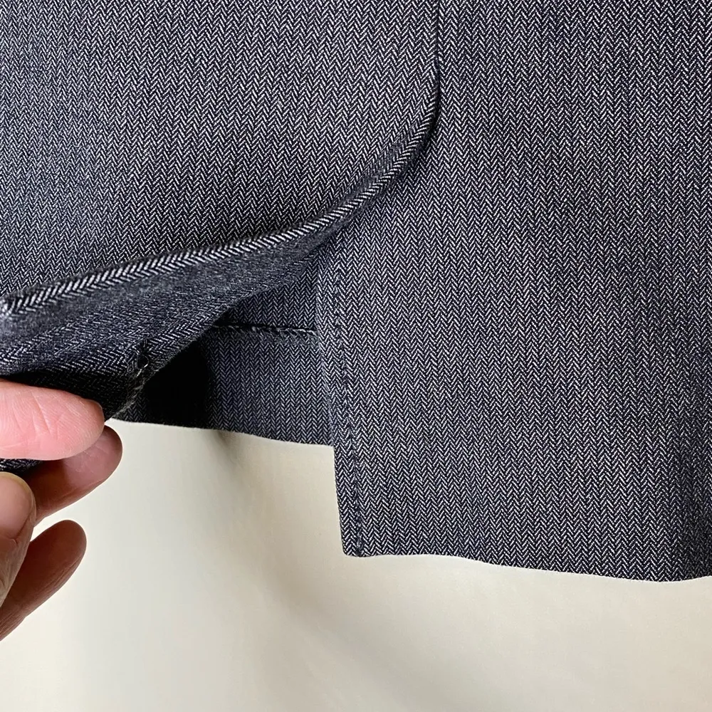 BANANA REPUBLIC petite skirt gun metal gray stretch 8P - Image 8