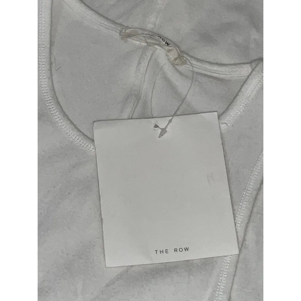 The Row Womens White Racerback Tank Top  XS Sleeveless Casual Cotton Blend - Image 9