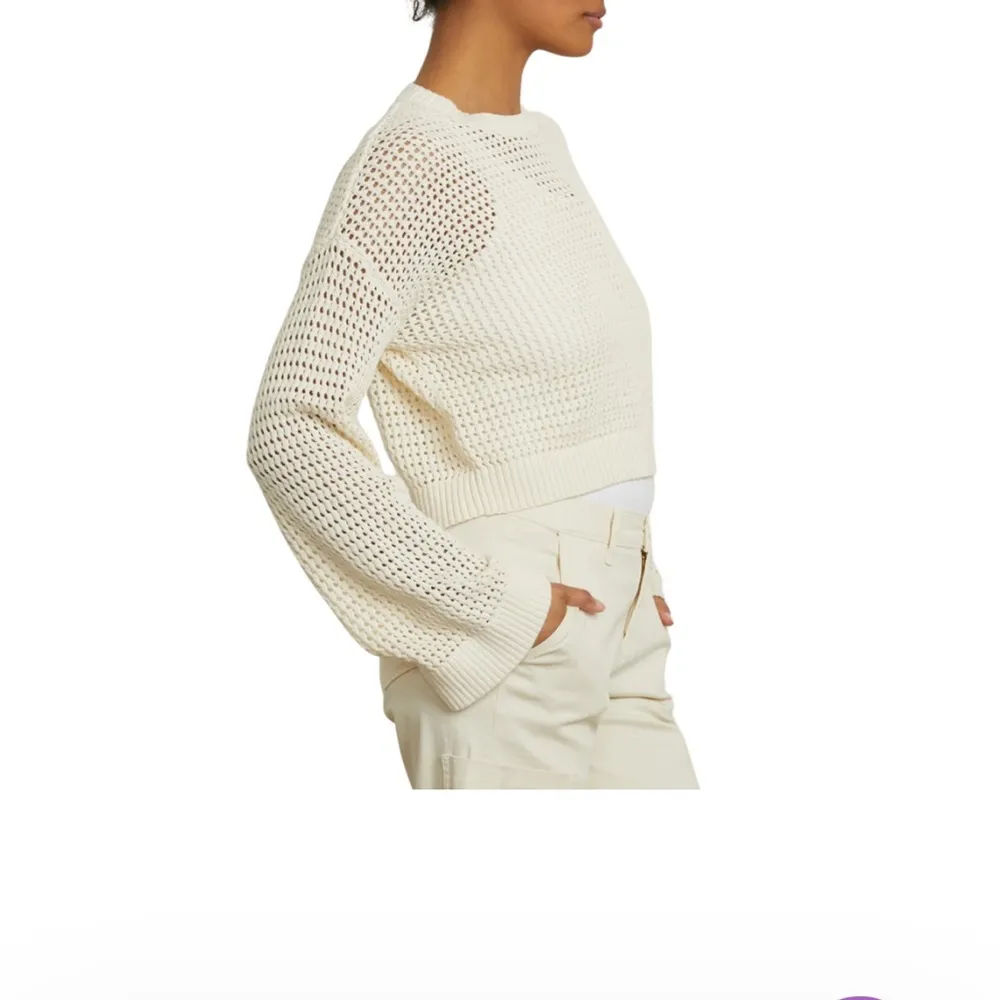 NSF BLAYNE CROCHET CROP CREW IN NATURAL Size undefined - Image 3