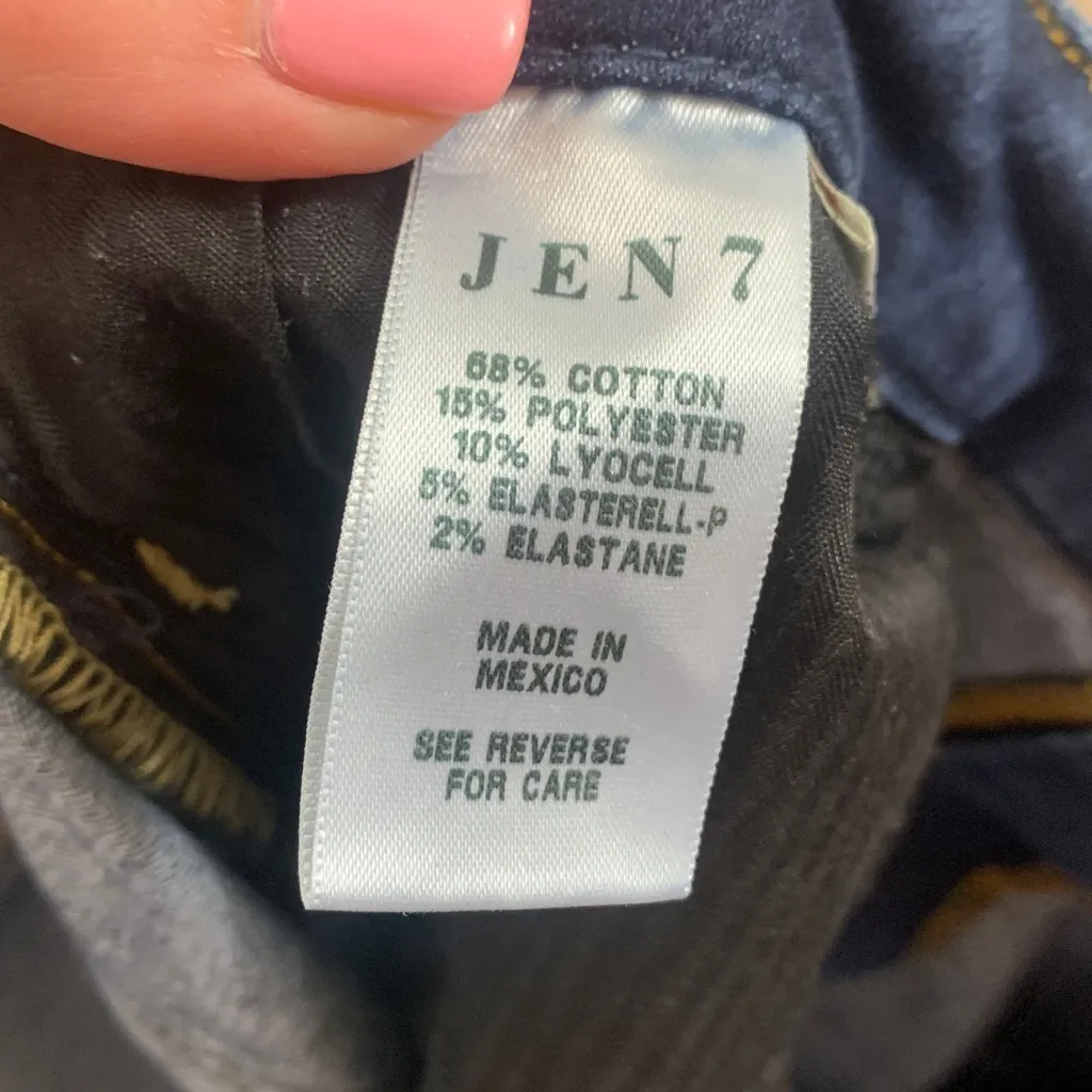 JEN7 by for all 7 mankind Dark Wash Legging Ankle Jeans - Image 3