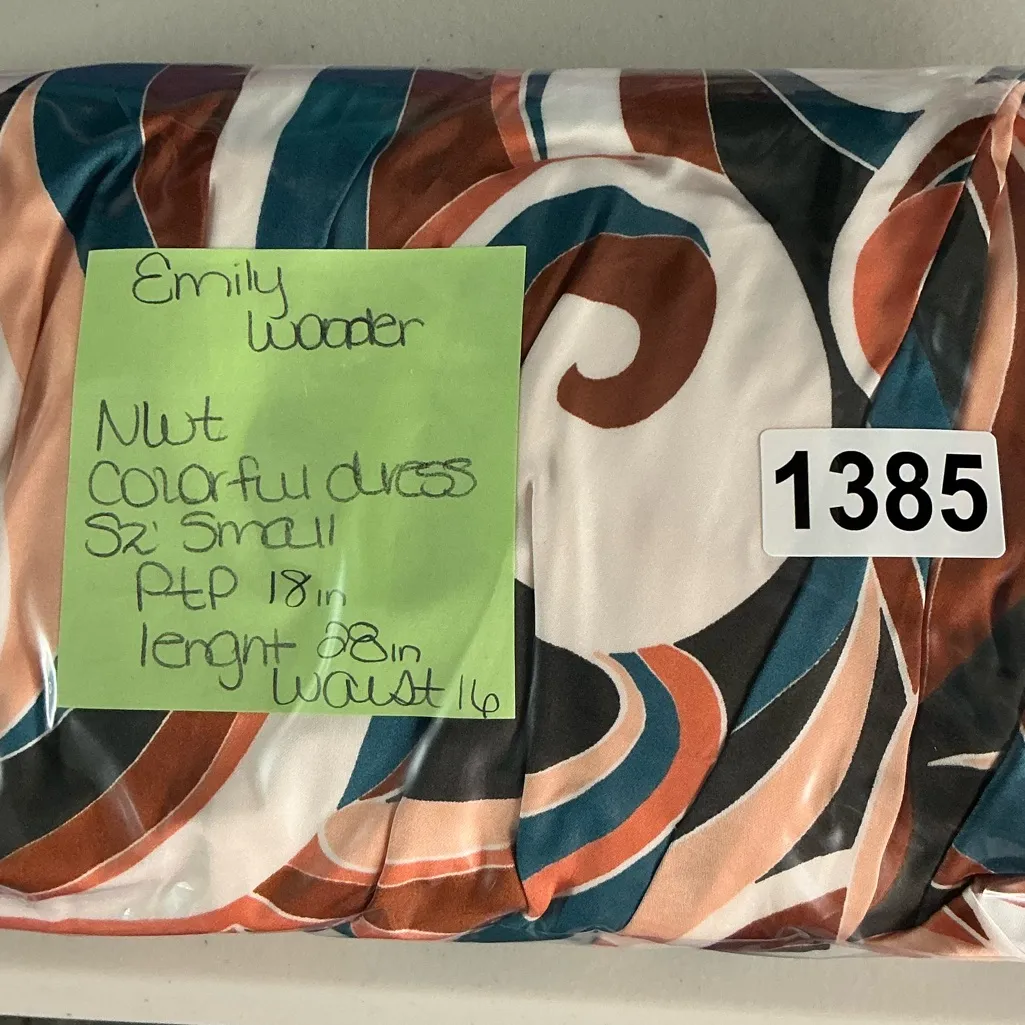 Chic Swirl Pattern Midi Dress Brown - Image 5