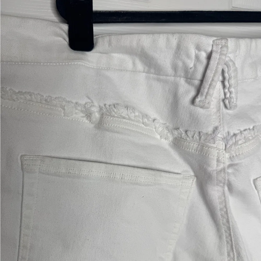 GOOD AMERICAN NWT Good‎ Petite Skinny Raw Hem White Jeans Size 20-26 - Image 7