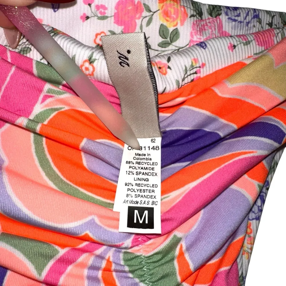 NWOT Maaji Floral Swirl Print Reversible Bikini Botton MEDIUM - Image 5