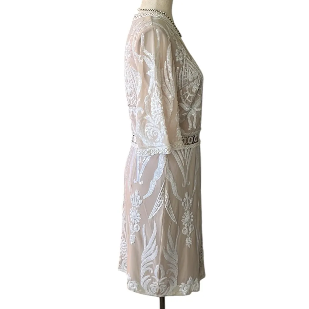Endless Rose Lace Trim Embroidery Minidress in Beige from Nordstrom - Image 12