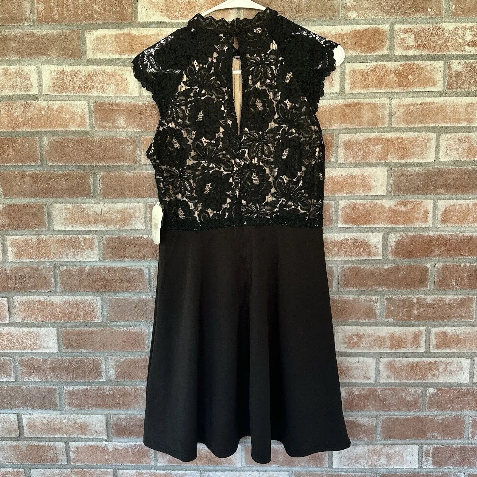 NWT Altar’d State Black High Neck Lace Cocktail Dress Large - Image 5