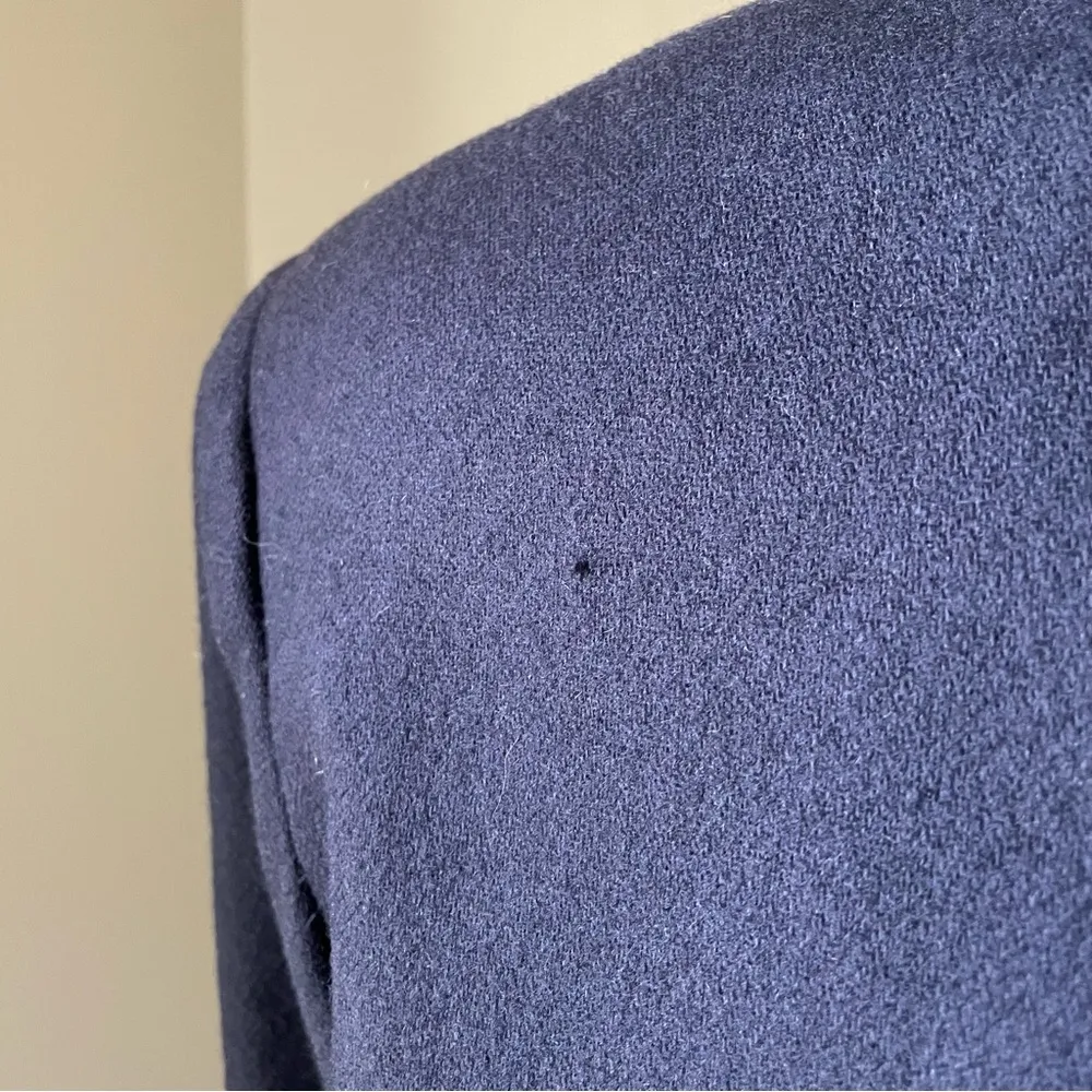 VINTAGE 1980s navy blue wool blazer Size L - Image 5