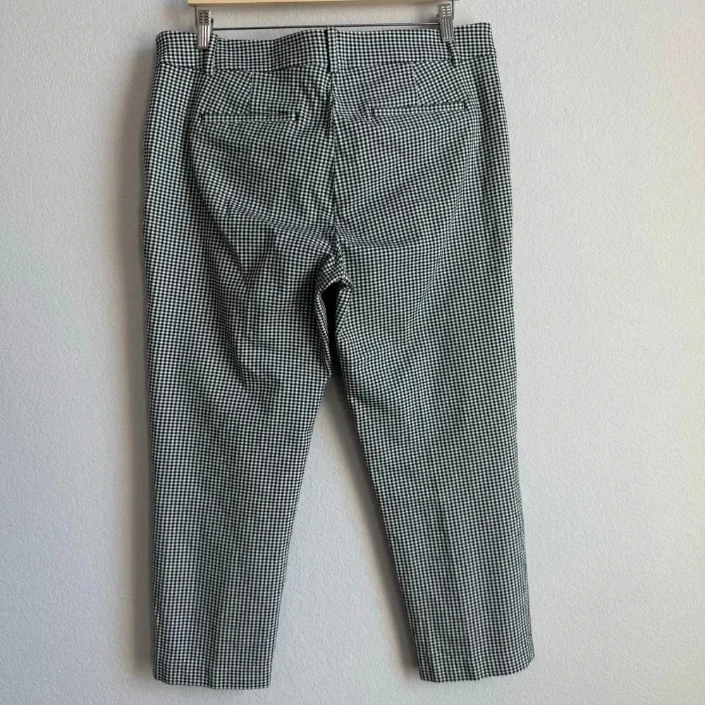 Loft Women’s‎ Gingham Black White The Riviera Slim Ankle Pants Casual Stretch 12 - Image 4