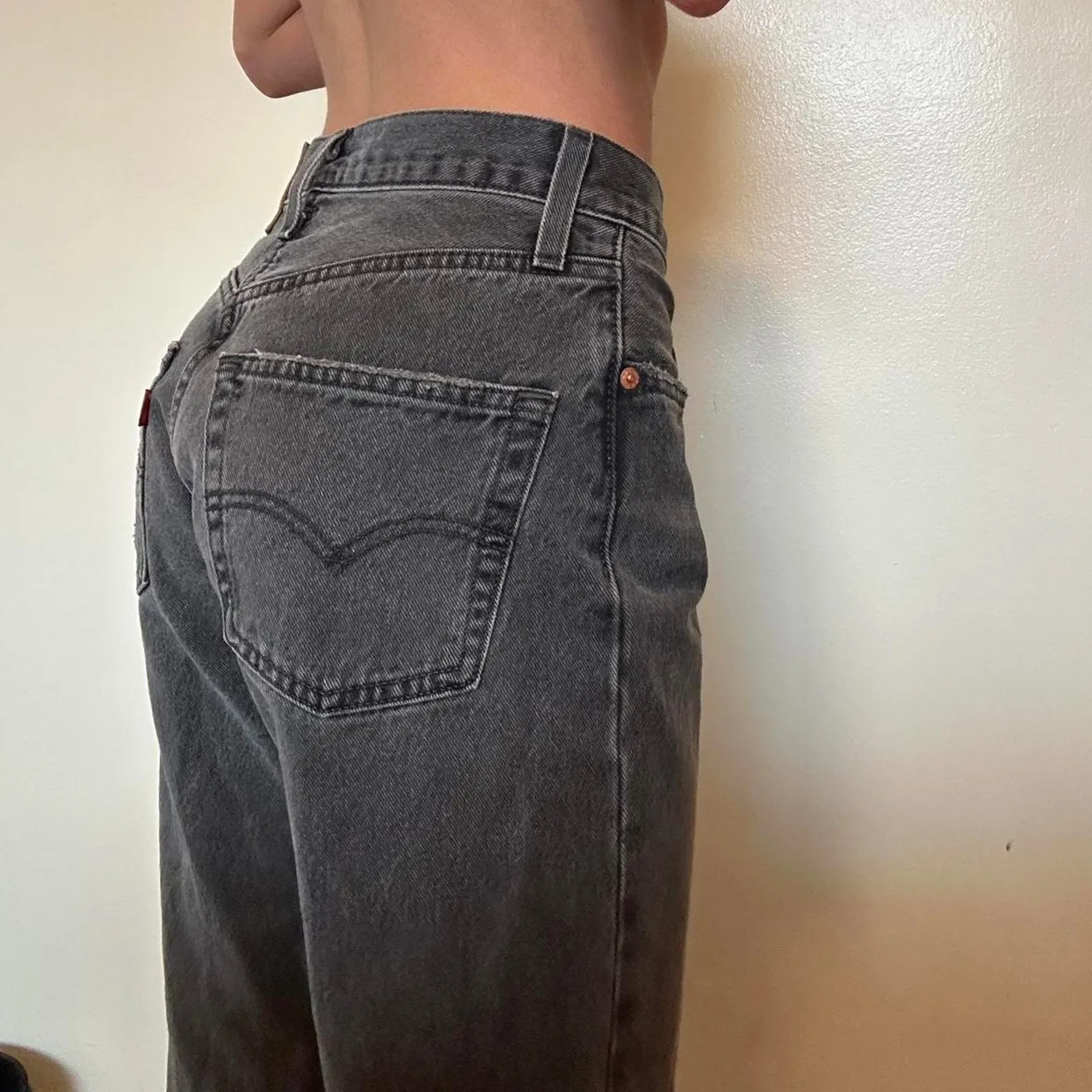 Levis 501 black denim jeans - Image 4