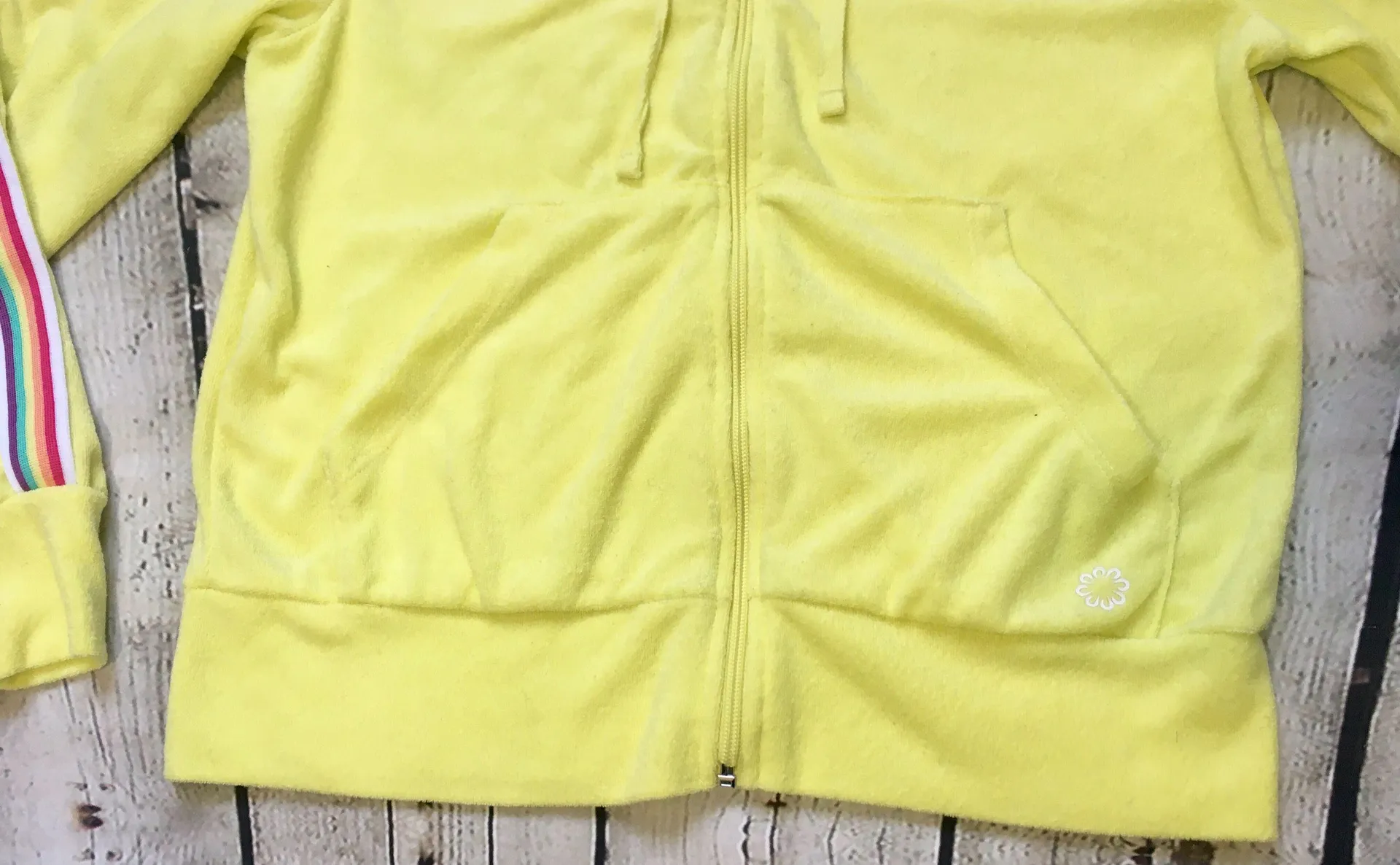 Yellow Rainbow Stripe Hoodie - Image 6