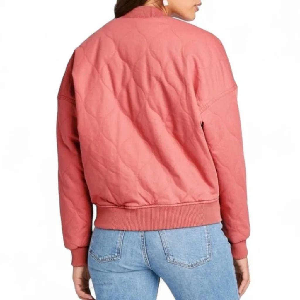 Universal Threads Universal Thread Quilted Coat Pink Coral Snap Zip Oversized XXL - Image 3