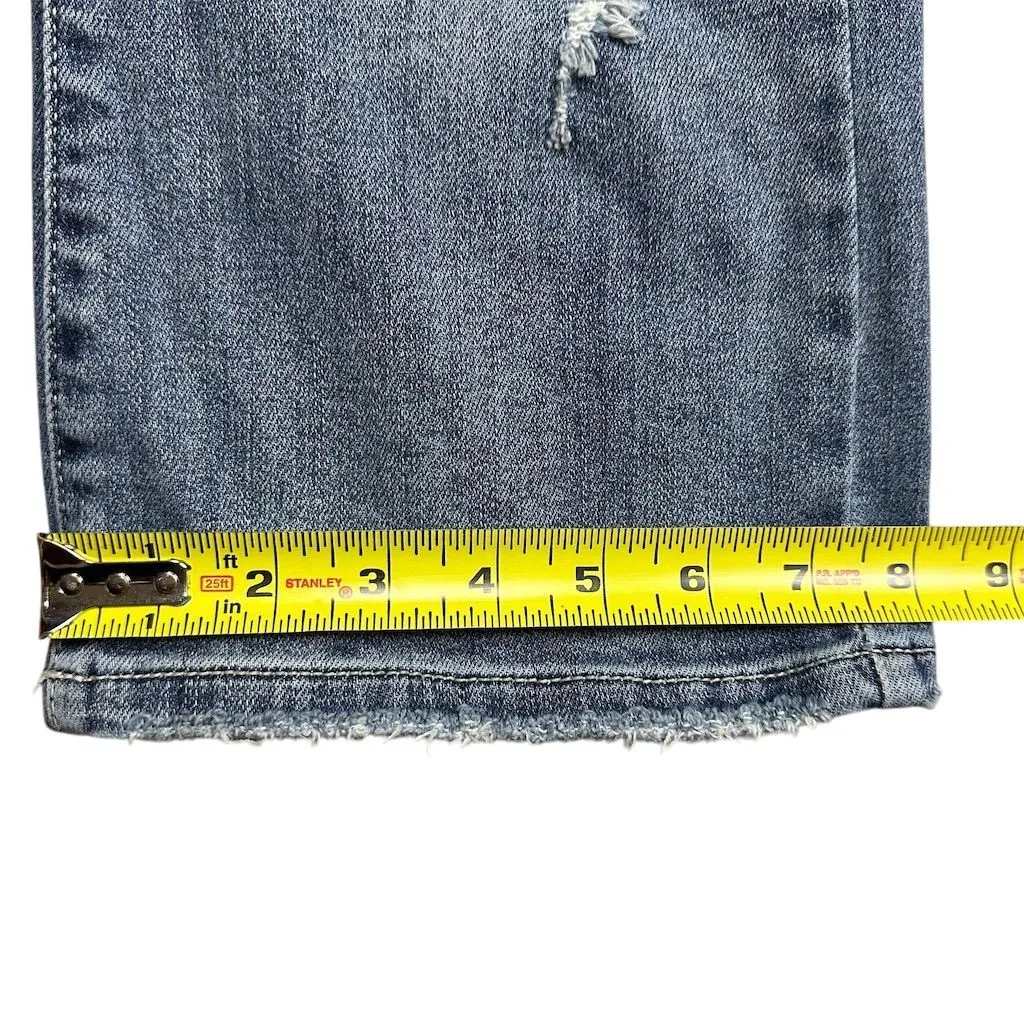 Judy Blue Women's Plus Size 22W Distressed Skinny Fit Capri Jeans Medium Wash - Image 12