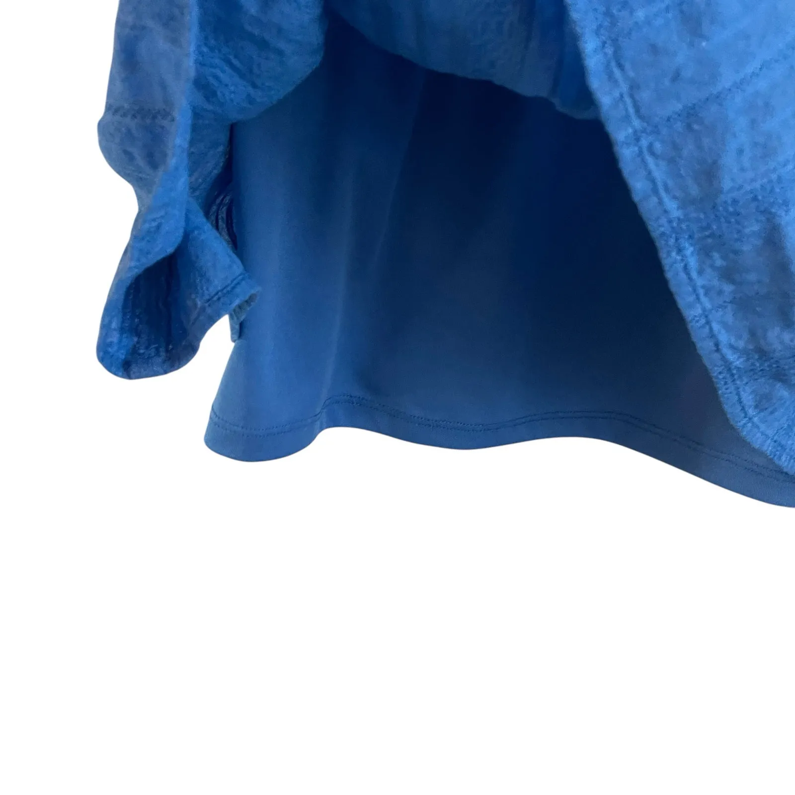 Lane Bryant Women Top 20‎ Blue Eyelet Trim Square Neck Gauzy Cottagecore Cowgirl - Image 4