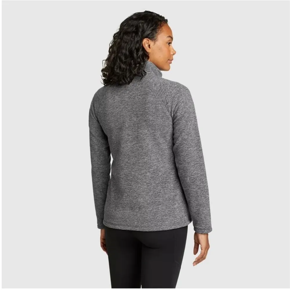 Eddie Bauer Women's Quest Fleece Quarter Zip Pullover Shirt Gray Nature 2XL Tall - Image 2