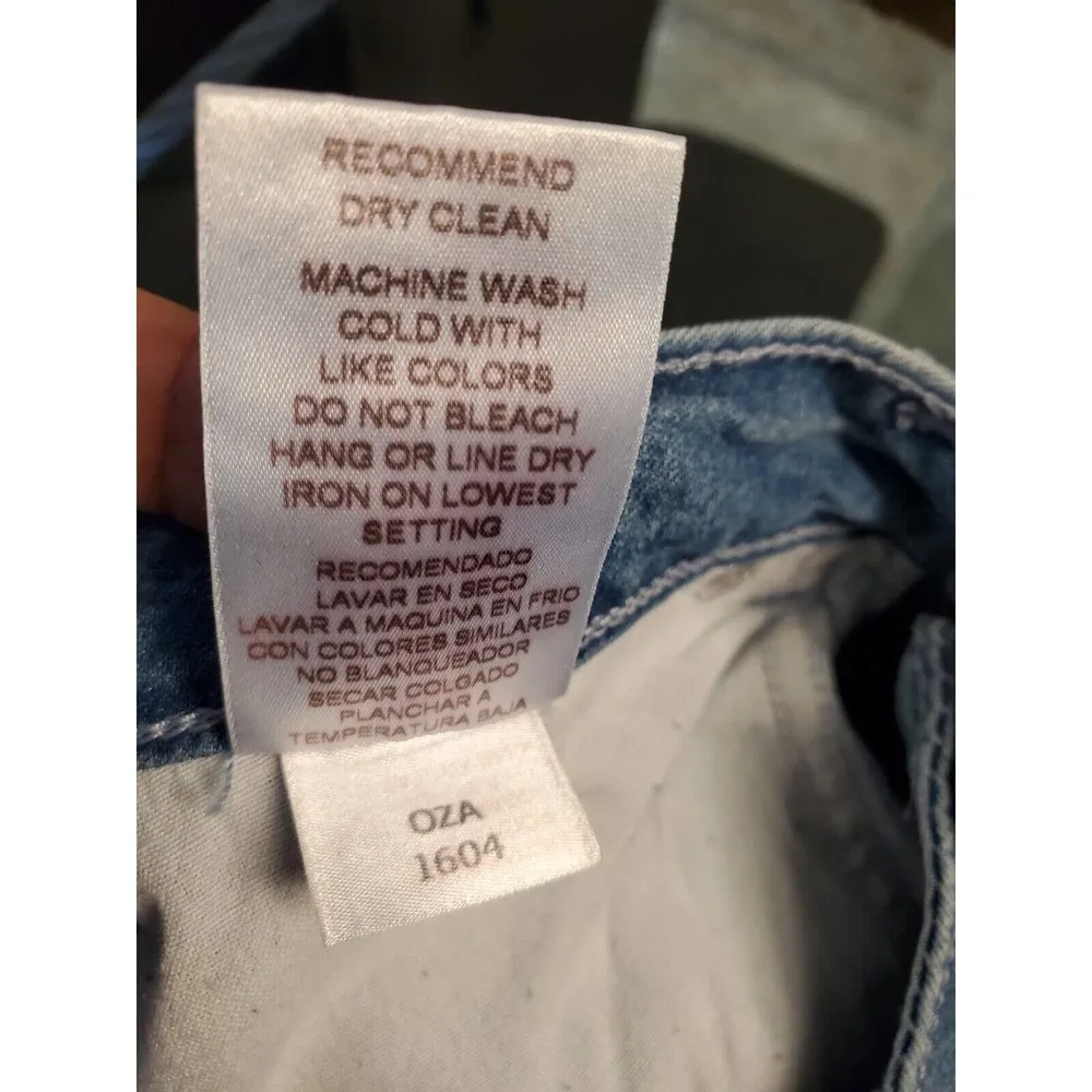 PZI Women's Blue Denim Cotton Mid Rise Straight Jeans Casual Pants Size 8 Short - Image 9