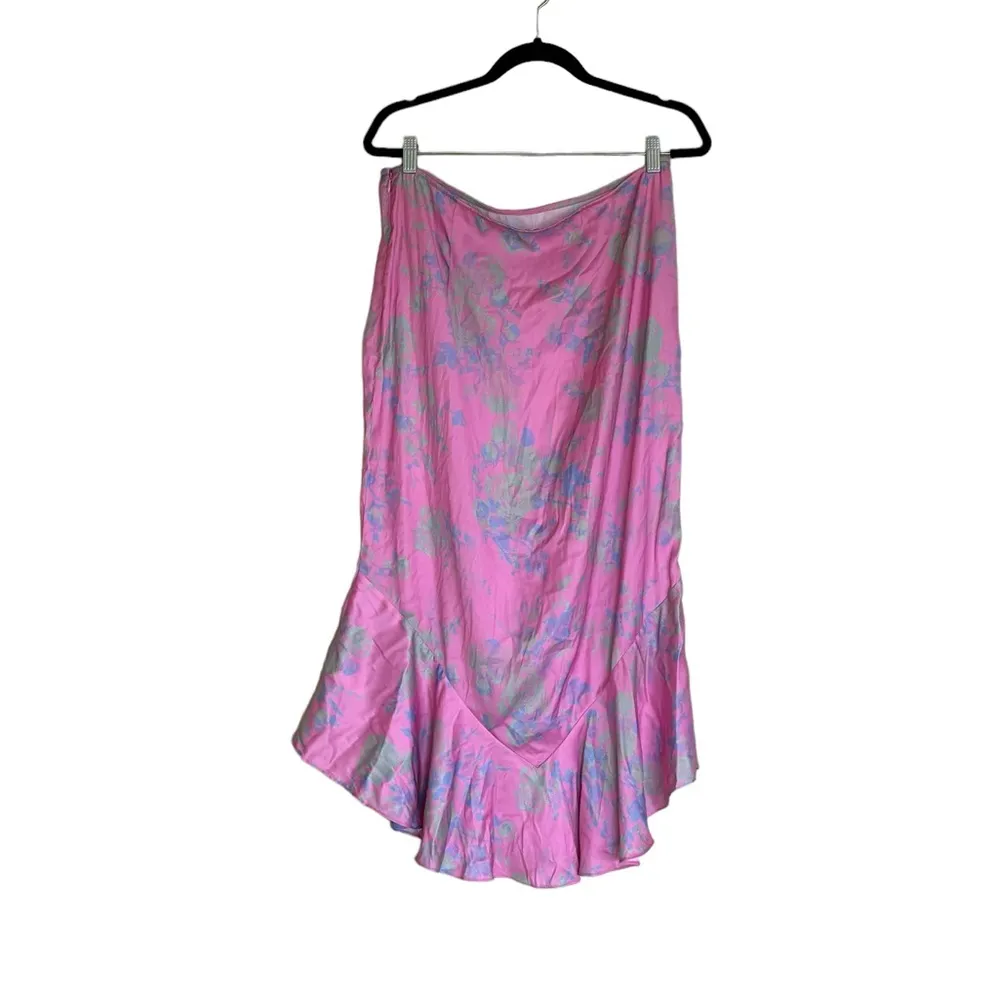 NWOT Free People Everything’s Rosie Midi Skirt Pink Combo - Image 7