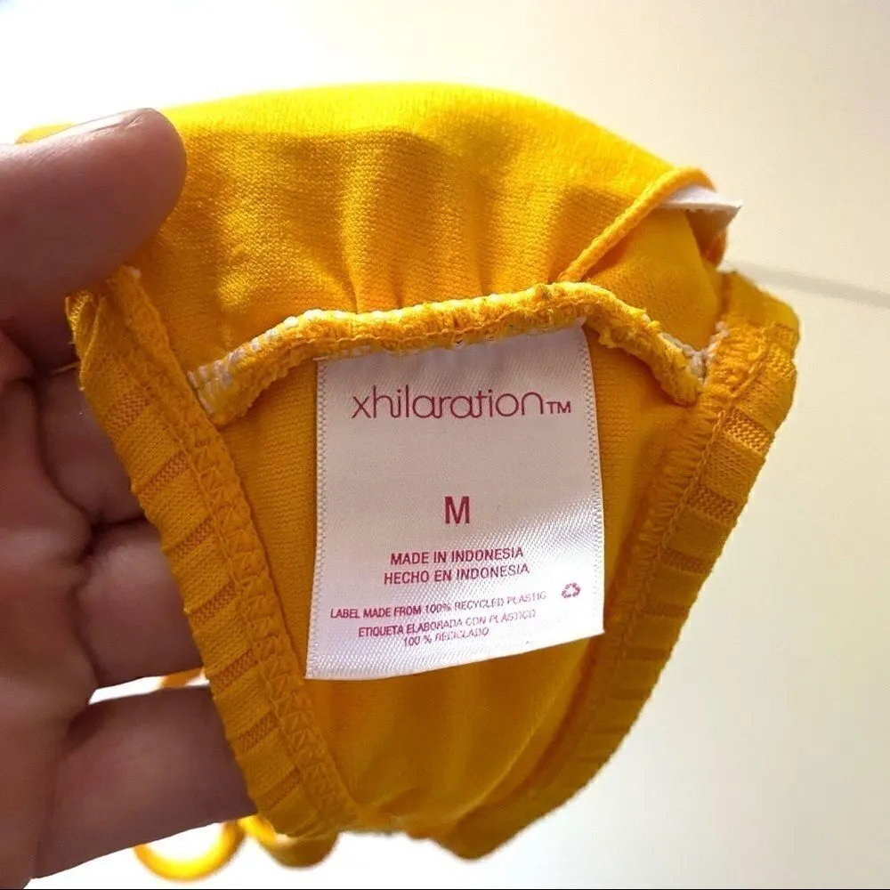 Xhilaration golden yellow bikini top medium bow - Image 4