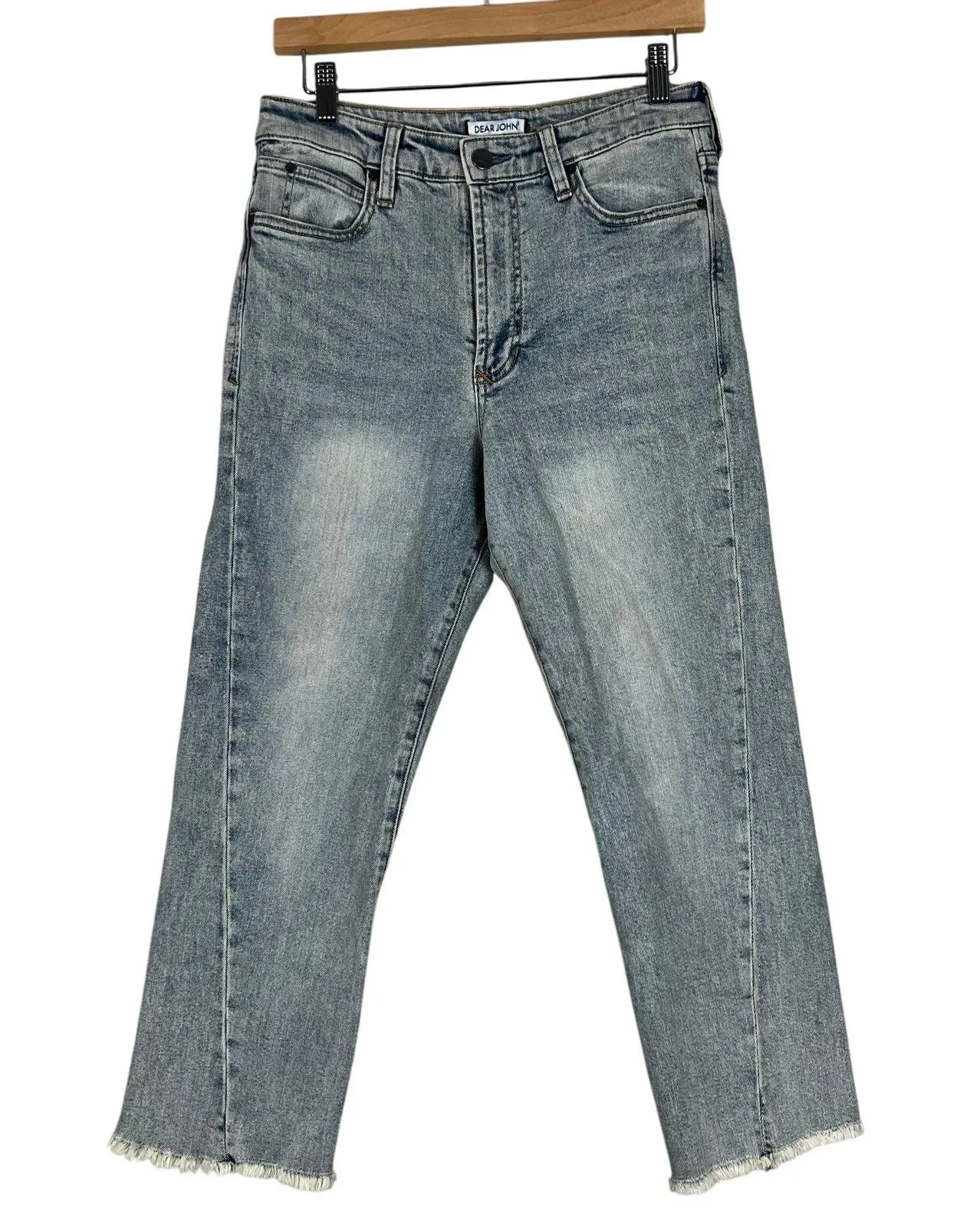 Dear John Light Wash Frankie Straight Leg Jeans in San Diego Womens 29 Crop Y2K - Image 2