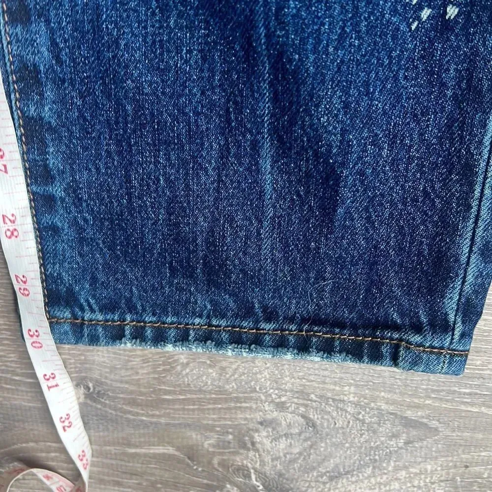 NEW one teaspoon VIRGIN BLUE AWESOME BAGGIES HIGH WAIST STRAIGHT LEG JEANS BLUE - Image 11