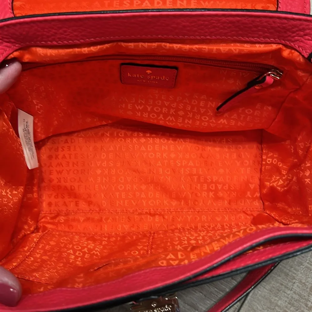 Kate Spade Wesley Place Laurel Desert Rose Leather Crossbody Bag EUC - Image 5