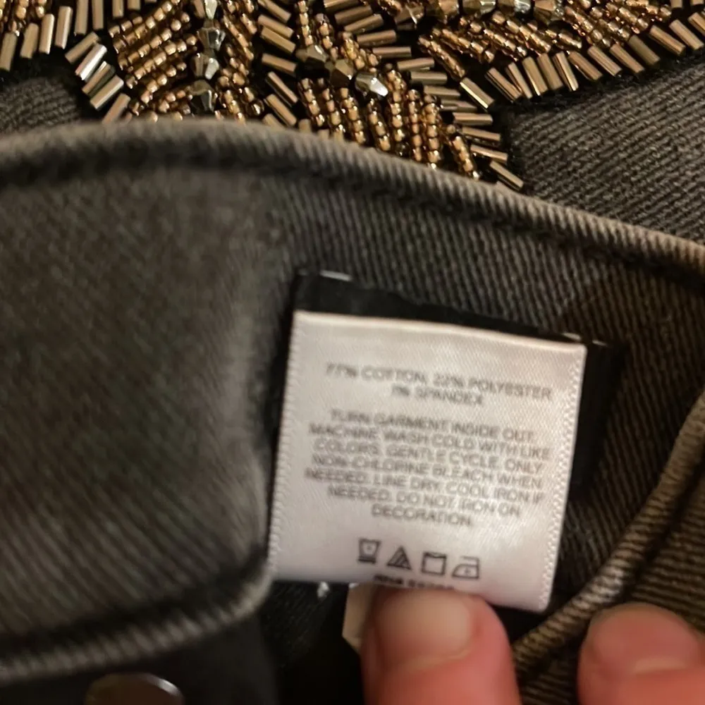 NWT Super High Waist Beaded Side Slim Jeans, Size 00 - Image 12