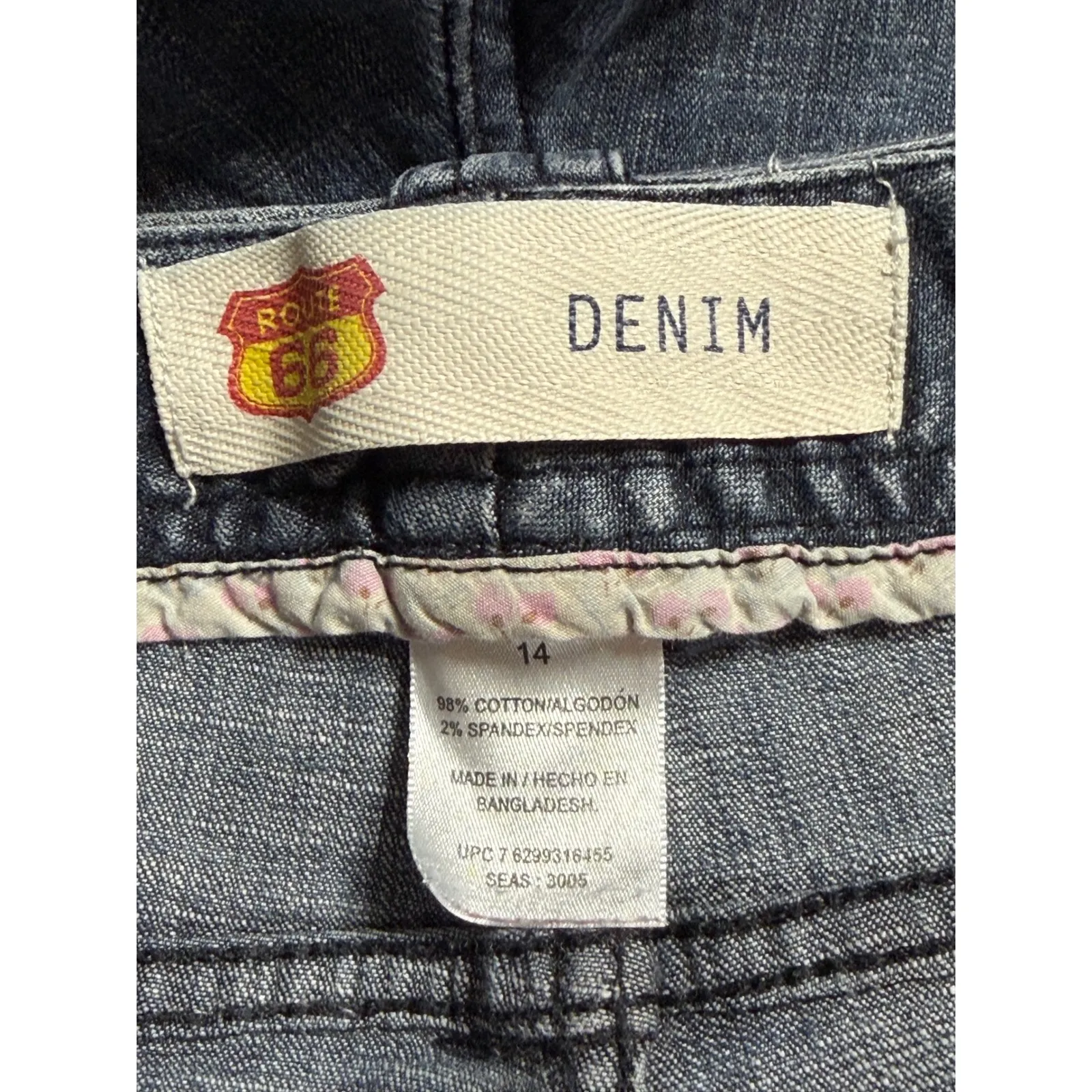 Route 66 Denim Jean Shorts Women's Belted Blue Juniors Size 14 Cute Summer Hot - Image 3