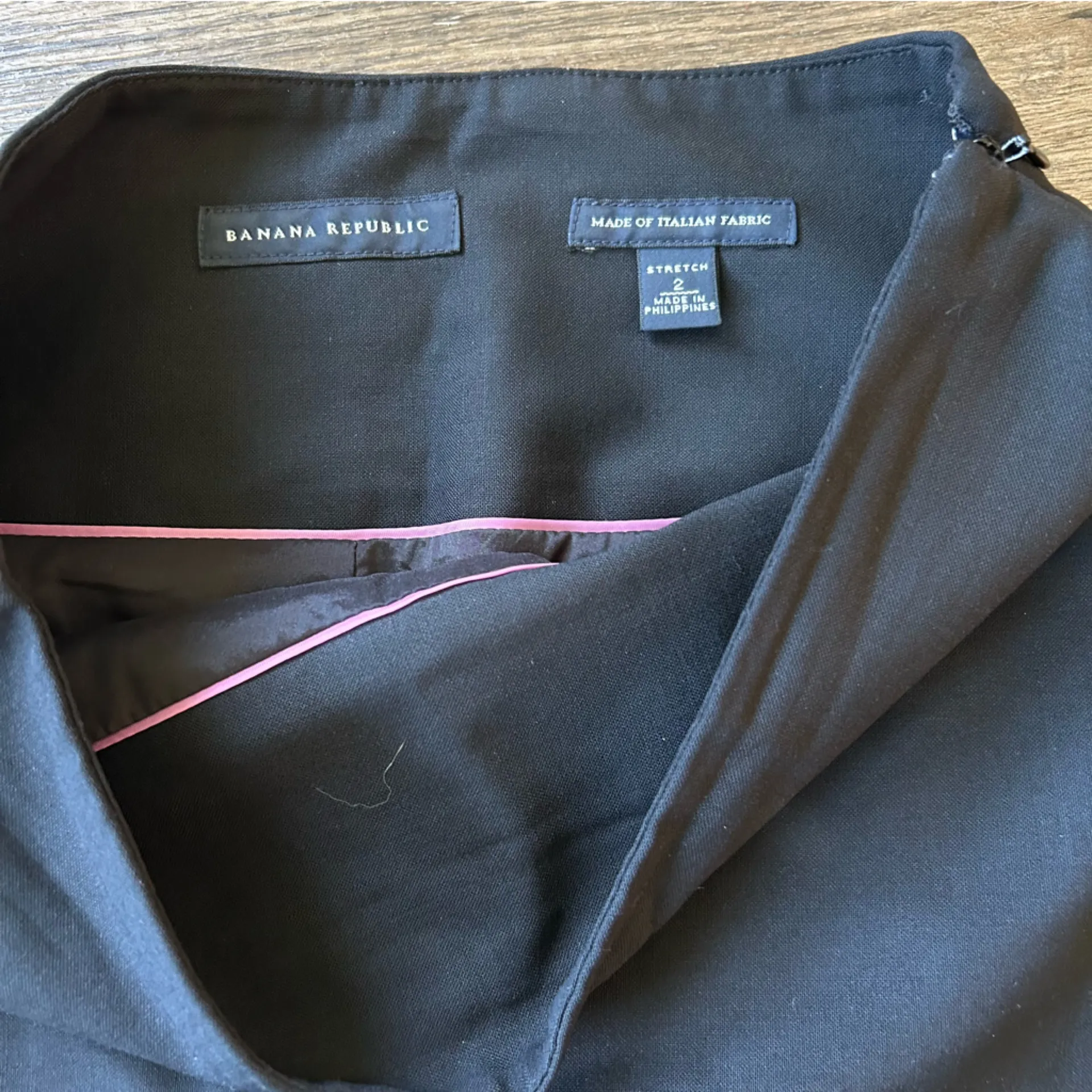 Banana Republic|Classic Black Wool Blend Pencil Skirt sz 2 - Image 3