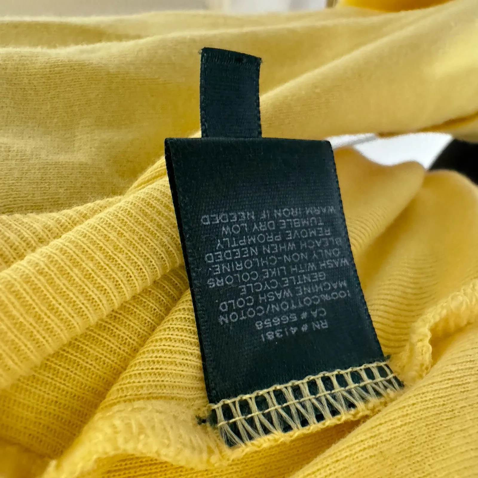 LRL‎ Very Sexy Low Cut V-Neck Cleavage Baby Yellow Slimming Cuff Sleeve TEE -S - Image 4