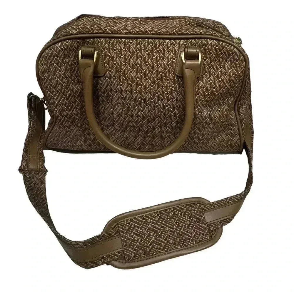 Diane von Furstenberg Tweed Canvas Travel Overnight Carry-On Duffle Bag NWOT‎ - Image 4