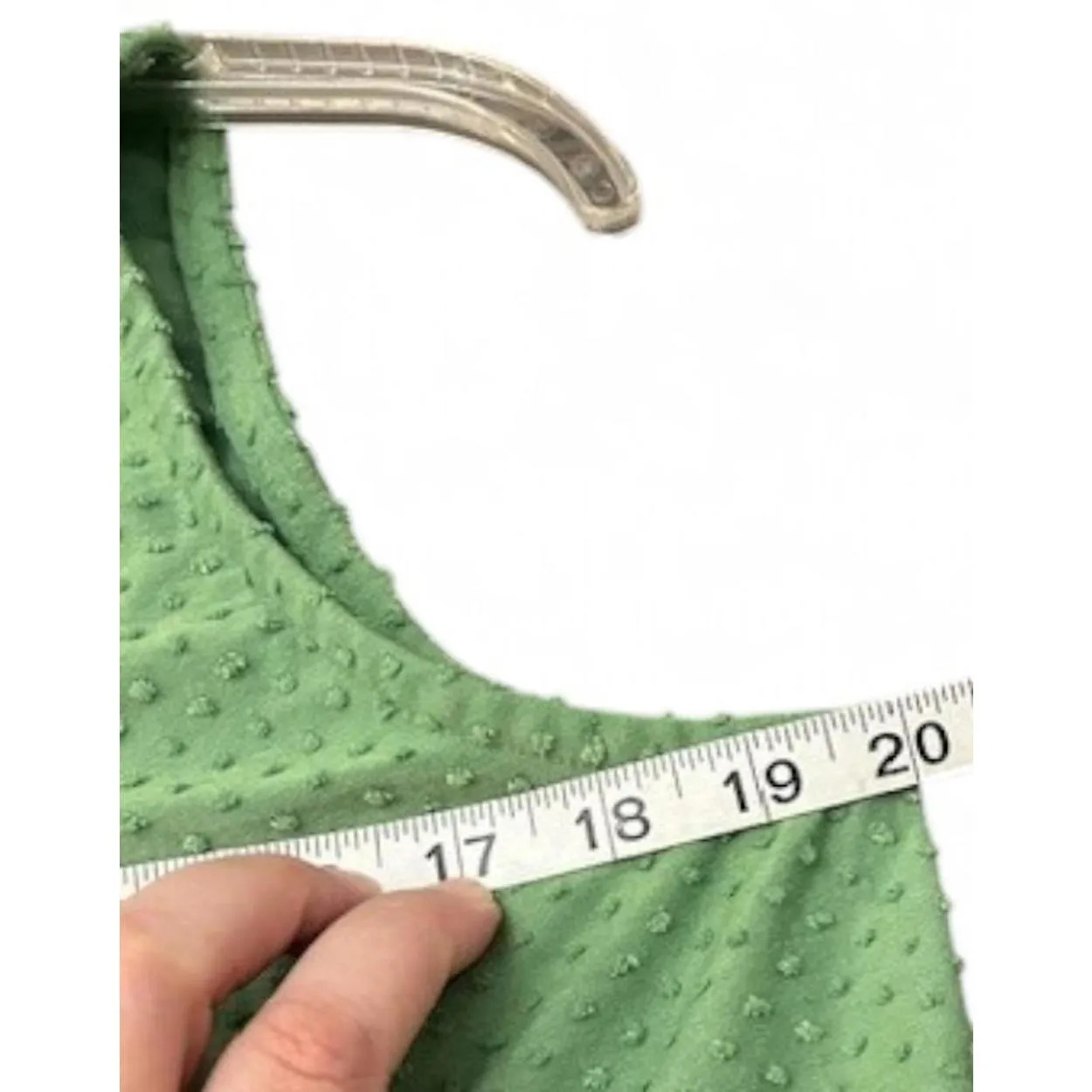 Cato Women’s Boho Festival Green‎ Mixed Media Linen-Blend Tank Top Size L - Image 8