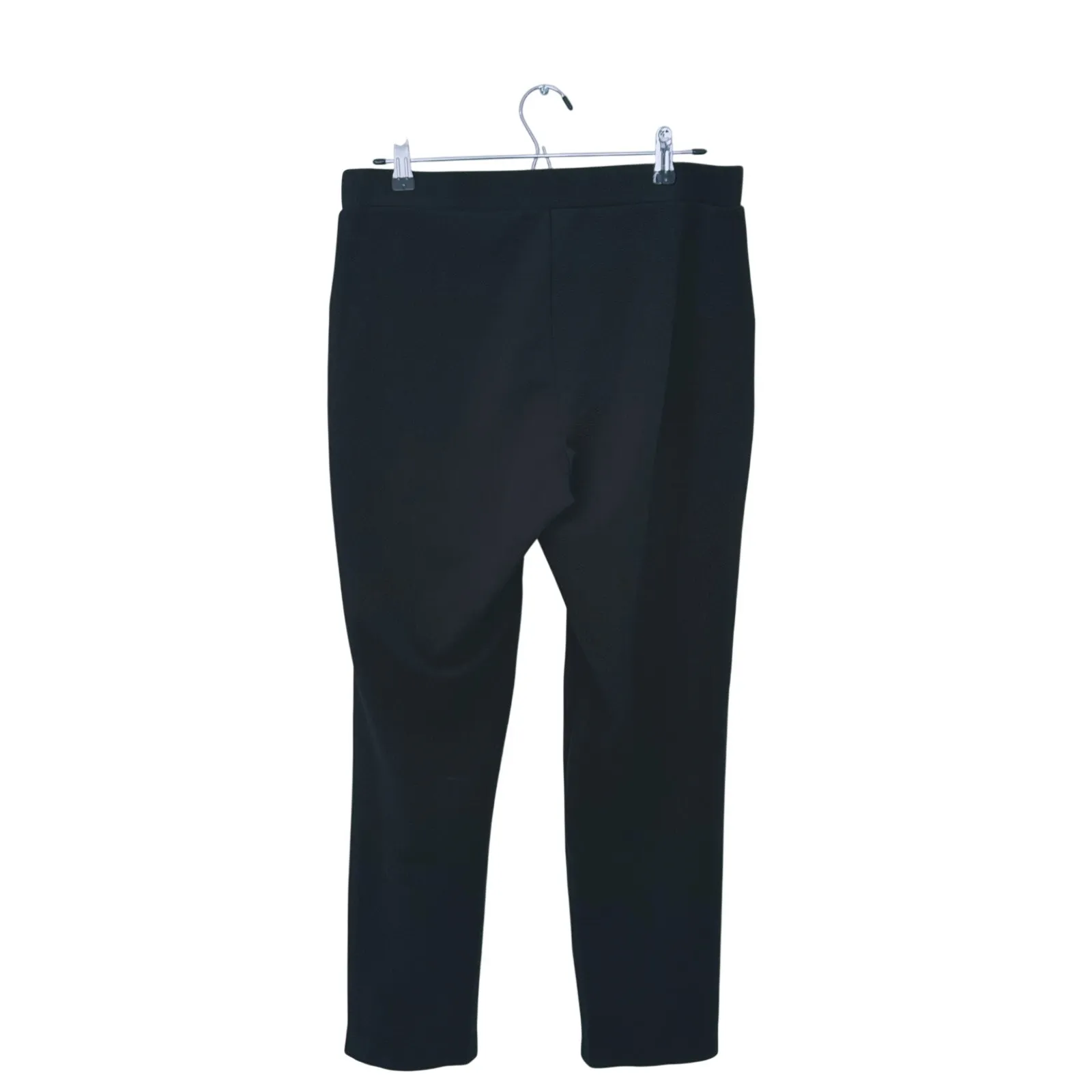 Halston Womens Minimalist Slim Ankle Pants Medium Black Career Quiet Luxury - Image 3