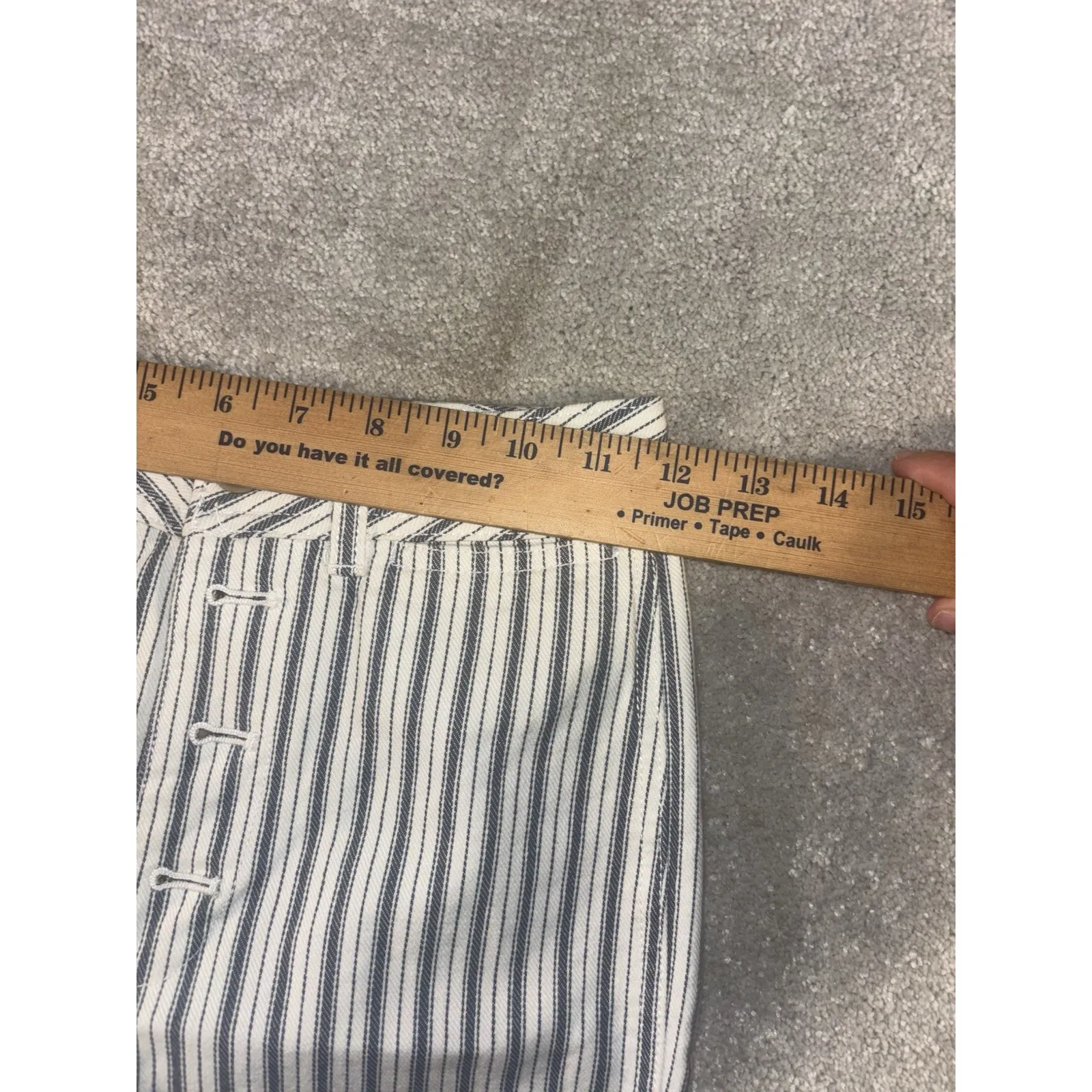 Madewell Emmett Wide-Leg Crop Pants in Herringbone Railroad Stripe Size 23‎ NEW - Image 12