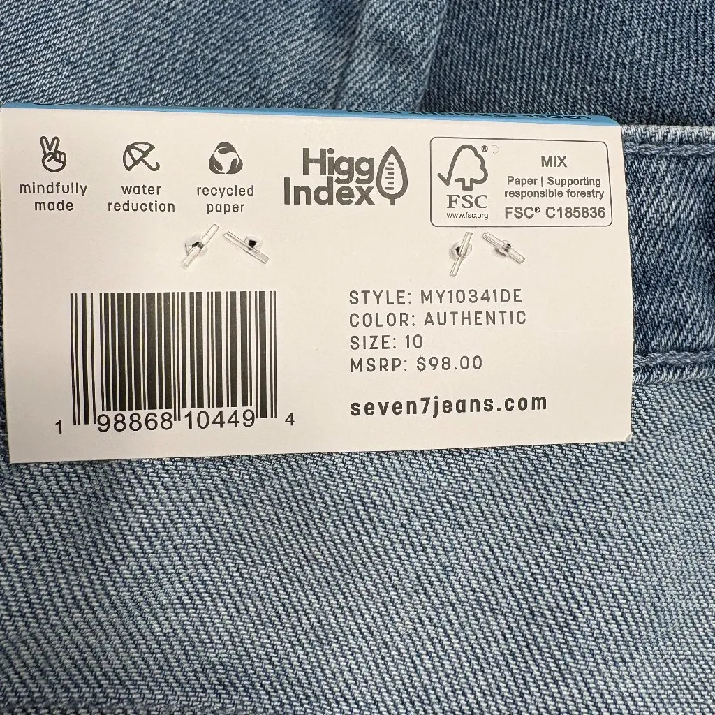 Seven7 High Rise Loose Straight Leg Jeans Size 10 NWT | Sustainable Denim - Image 4
