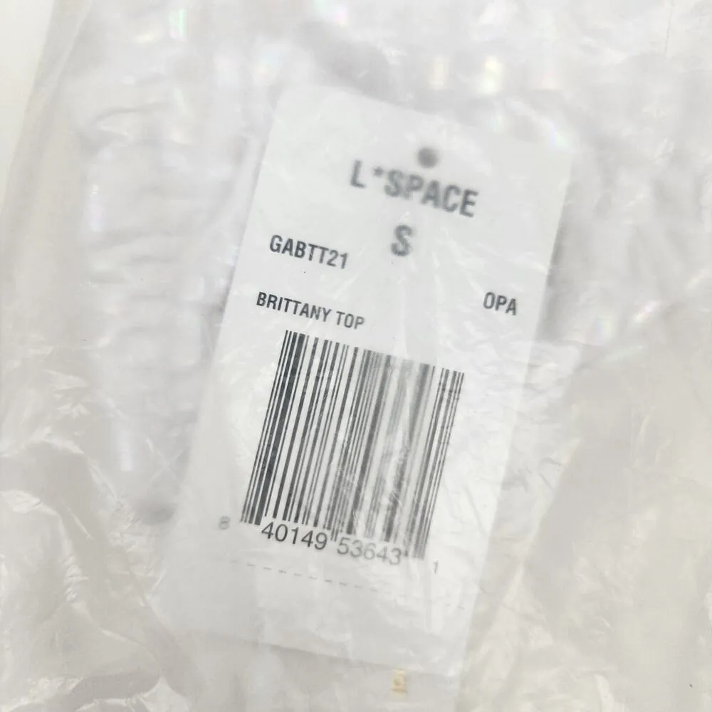 L*Space Brittany Triangle Bikini Top in Opal White Size Small NWT - Image 4