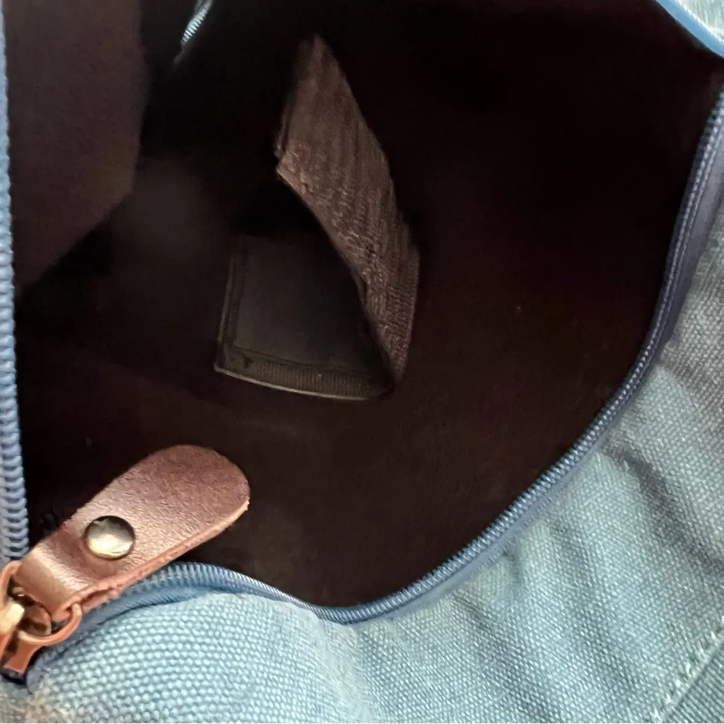 LarKoo Denim Blue Concealed Carry Shoulder Bag - Image 5