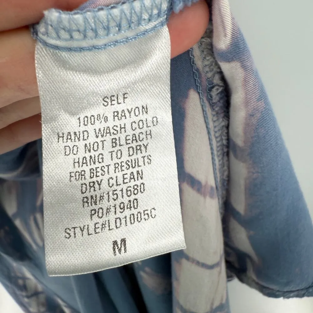 Storia Boho Ocean Breeze Strapless Tie Dye High Low Dress Size Medium FLAWED - Image 7